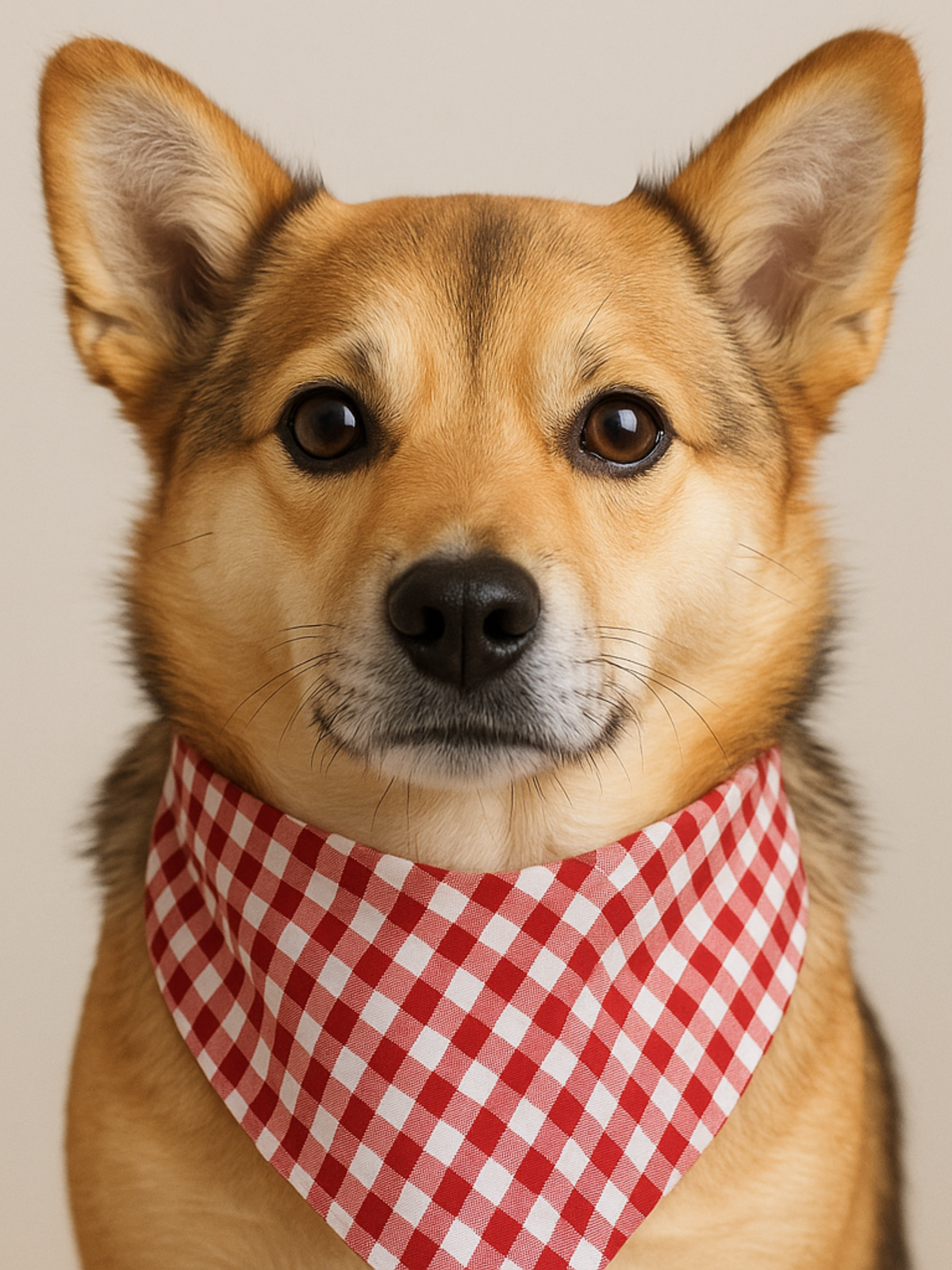 All American Gingham Dog Bandana