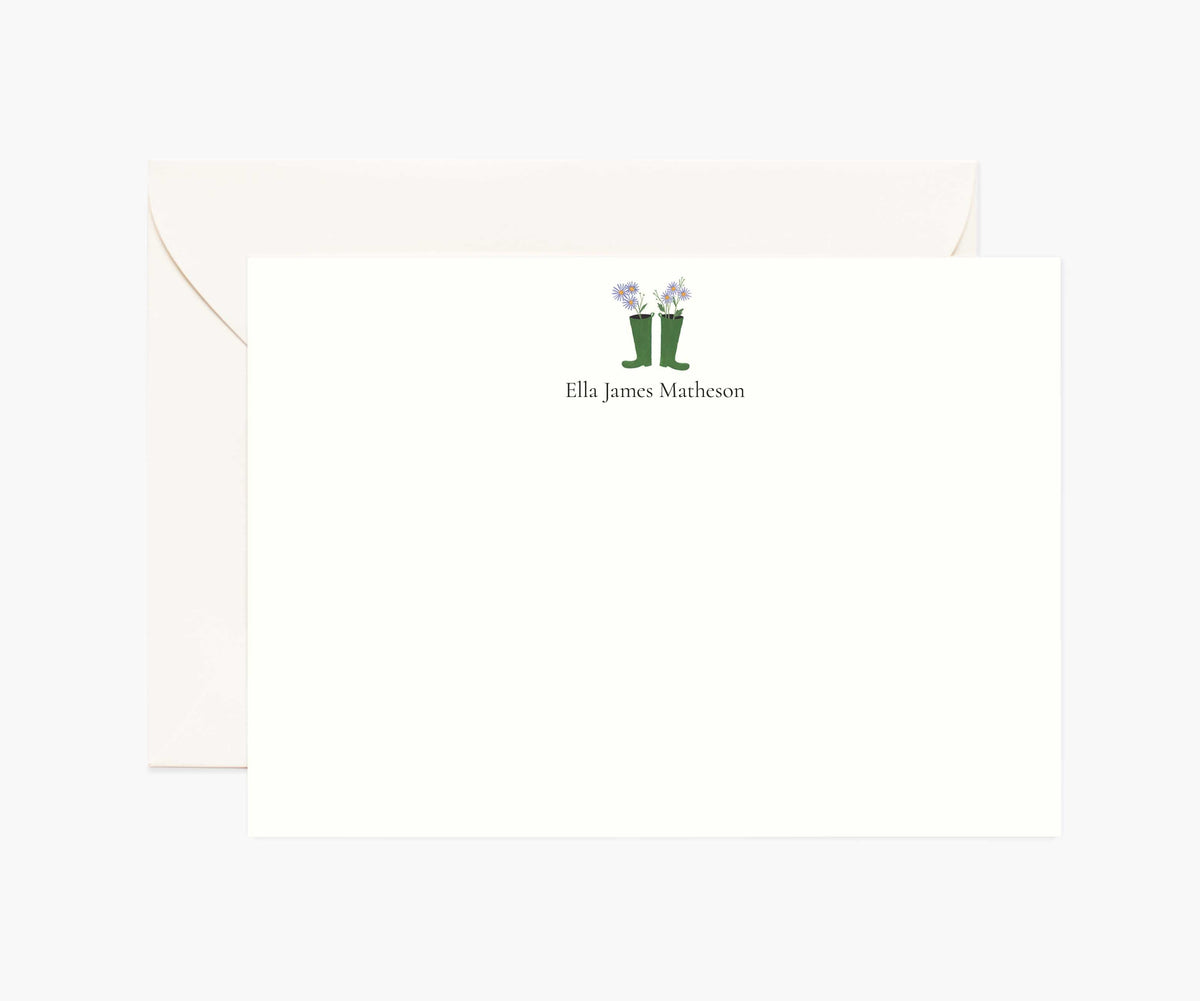 Activities Personalized Stationery - Garden Boots