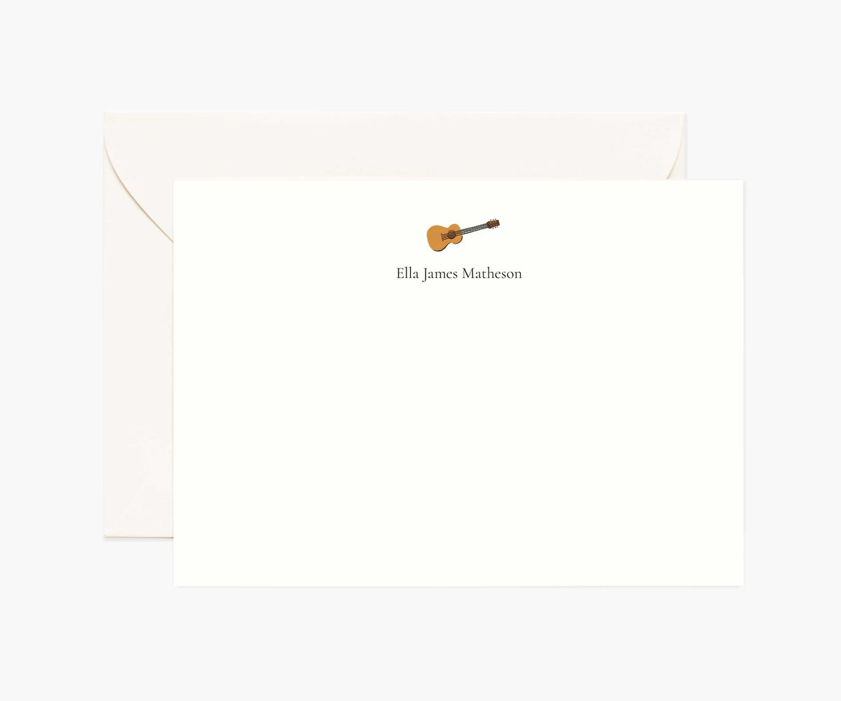Arts Personalized Stationery - Guitar