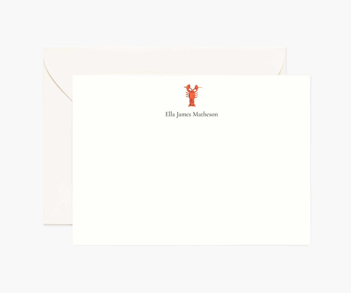 Animals Personalized Stationery - Lobster