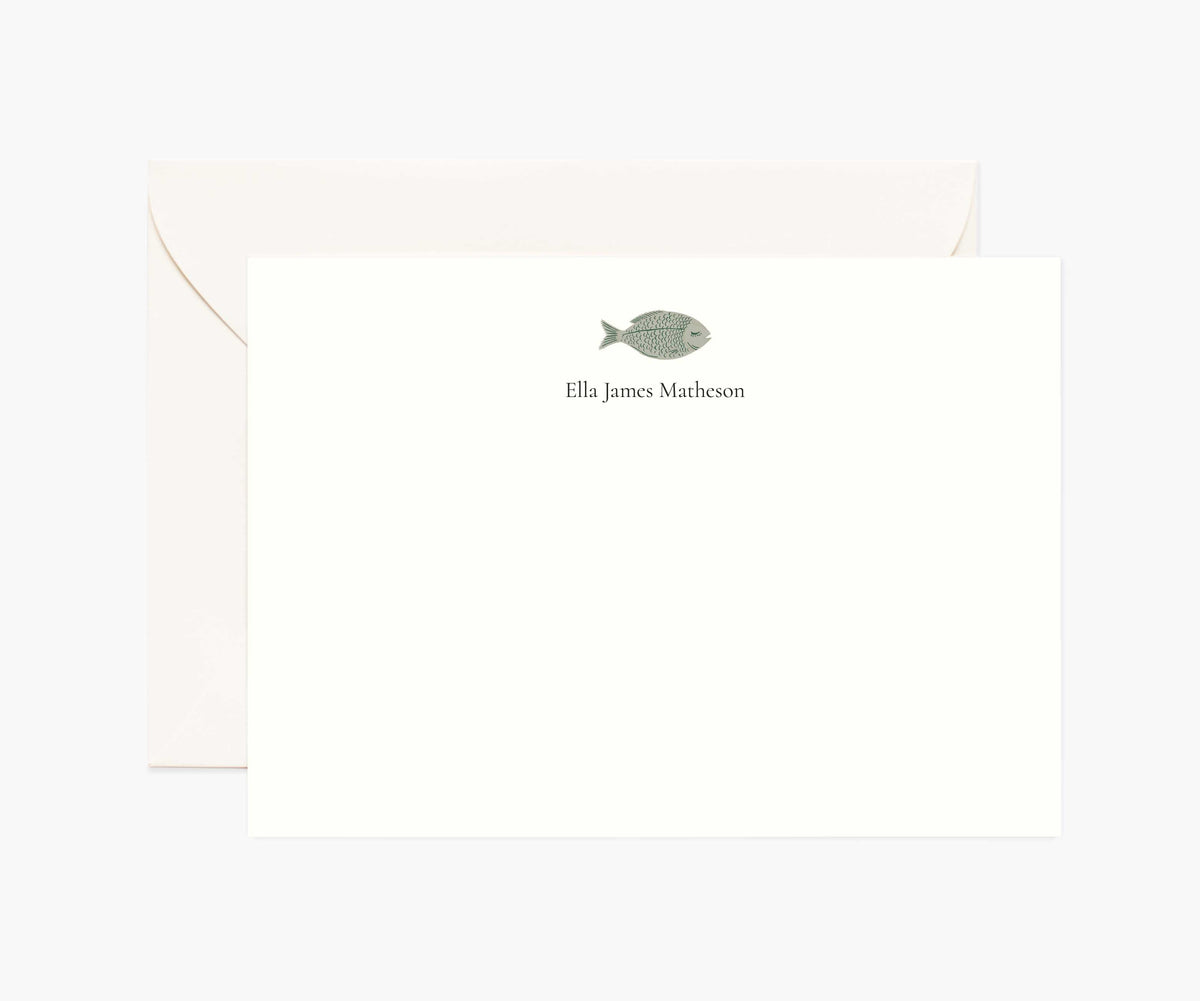 Animals Personalized Stationery - Fish
