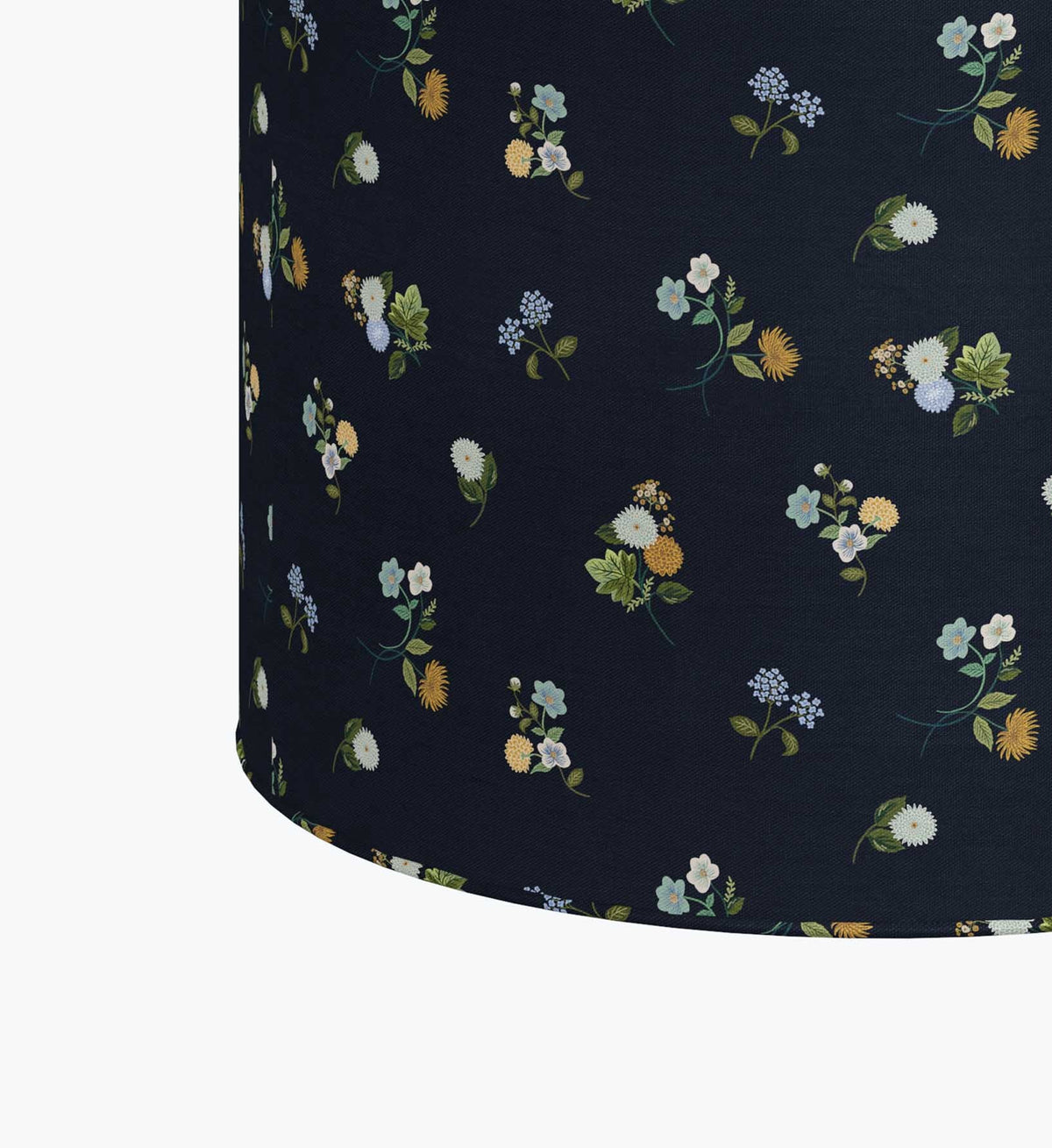 Billie Ottoman - Ditsy Dahlia Navy