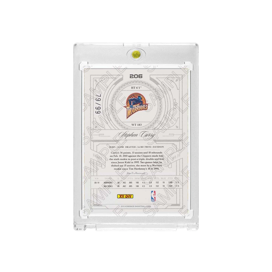 Warriors Stephen Curry National Treasures Rookie Patch Signature Card with Display Case