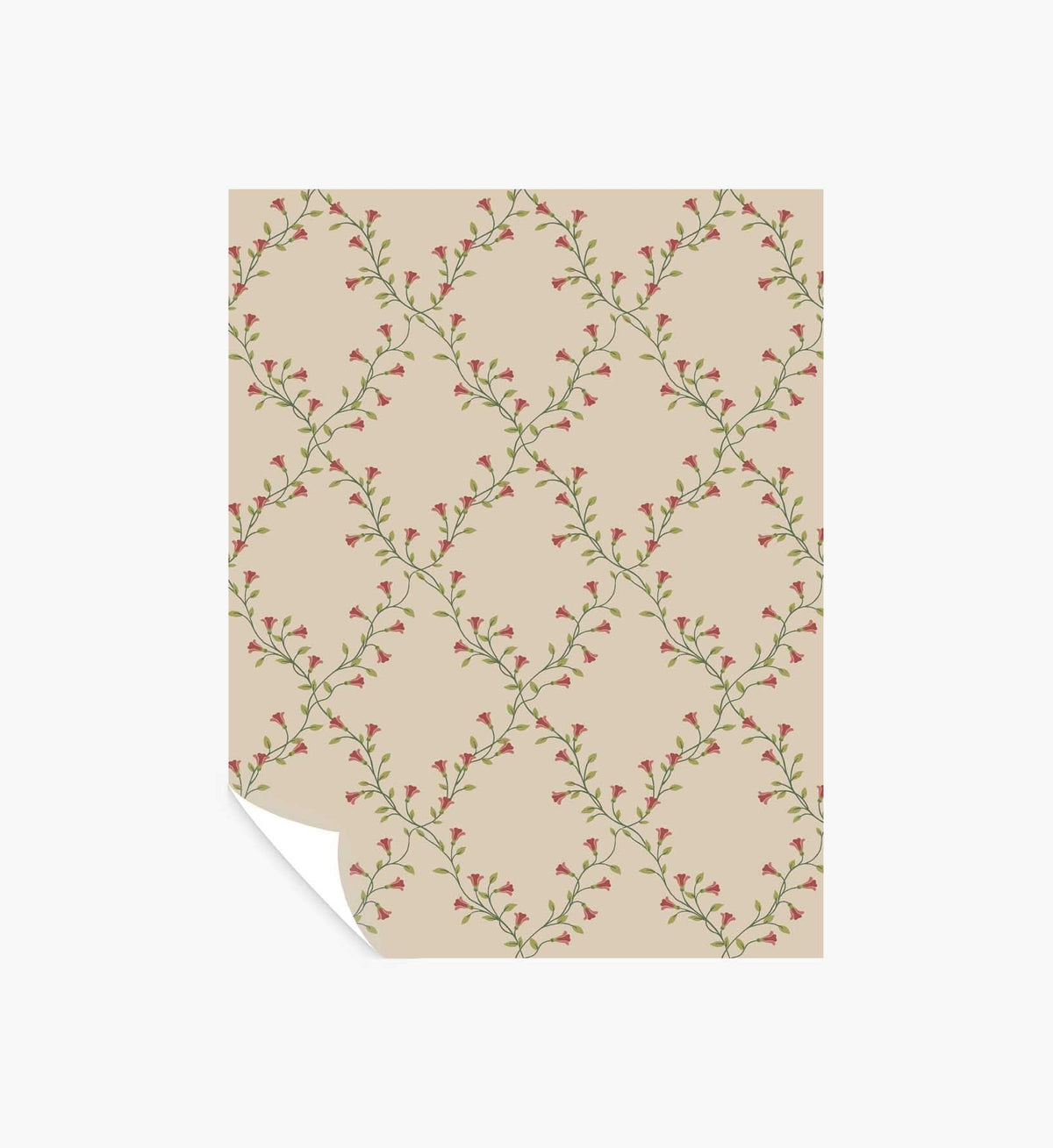 Bellflower Wallpaper Sample - Beige