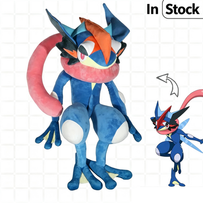 Ash‑Greninja Plush Doll, Large Size Stuffed Animal, Anime Character Collectible Plush Toy for Gift & Home Decoration