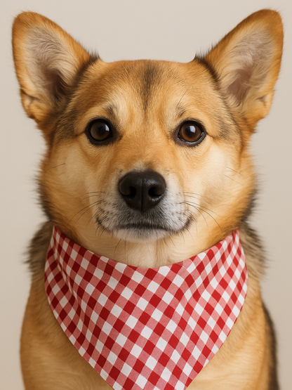 All American Gingham Dog Bandana
