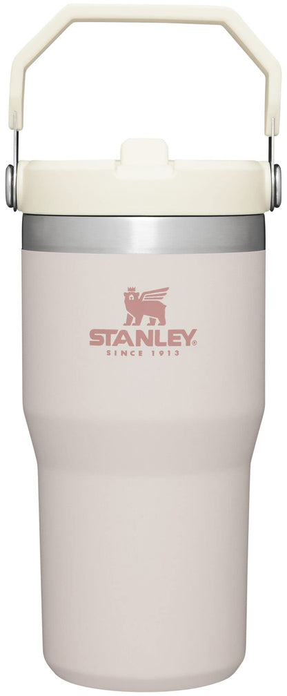 STANLEY IceFlow Stainless Steel Tumbler with Straw - Vacuum Insulated Water Bottle for Home, Office or Car Reusable Cup Leak Resistant Flip Cold 12 Hours Iced 2 Days (Rose Quartz)