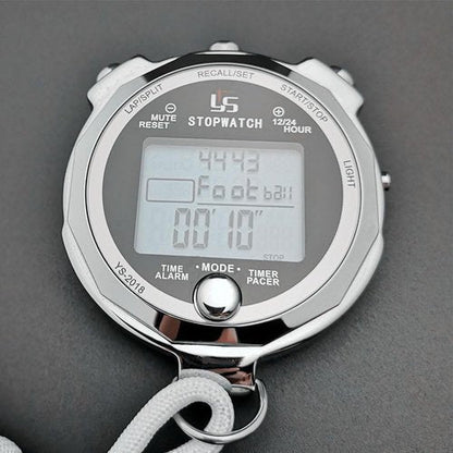 Stopwatch Timer with Back Light Digital Stop Watch 0.001second Timing, Metal 100 Lap Memory,Large dispaly Alarm Clock for Coach Sports Running Marathon Competition