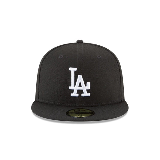 Los Angeles Dodgers Black and White Basic 59FIFTY Fitted Hat
