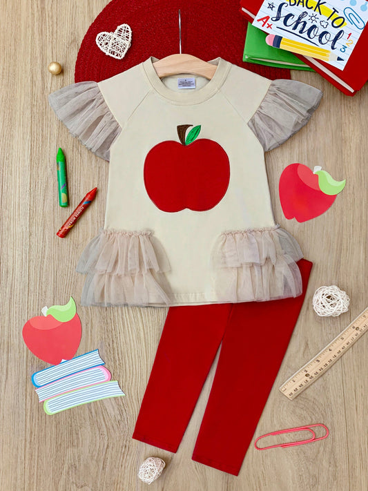 Apple-y Ever After Ruffle Top and Legging Set