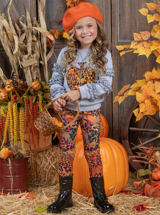 Always Autumn Frill Pullover and Legging Set