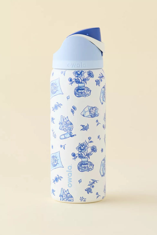 Owala Freesip Bottle 32oz - Delft Cat - (Limited Edition)