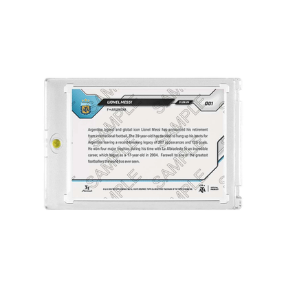 Lionel Messi Argentina 1/1 Printed‑Signature Collectible Card, Topps Now Retirement Tribute Fan‑Made Card with Magnetic One‑Touch Holder