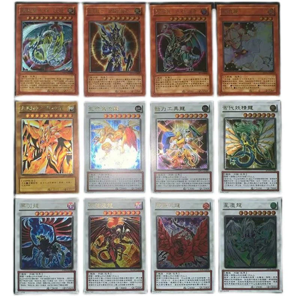 Yu-Gi-Oh Traditional Chinese 84pcs UTR Texture Holo Cards, No Repeats, Classic Anime Monster Custom Collection Cards