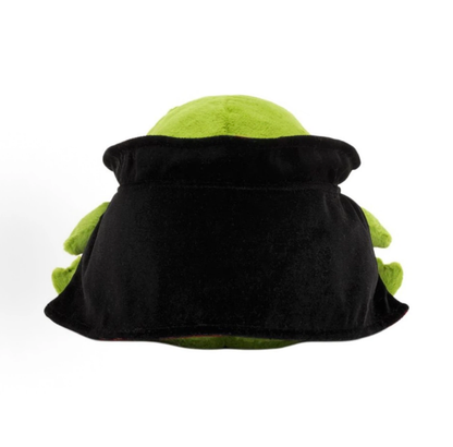 Cute Vampire Frog Plush Toy, Halloween Green Toad in Black Cape, Spooky-Cute Stuffed Animal Gift