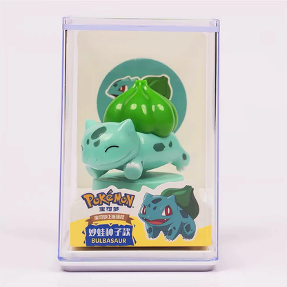 Pokemon Collectible Action Figure with Display Case, Cute Character Desktop Decor Toy, Gift for Collectors