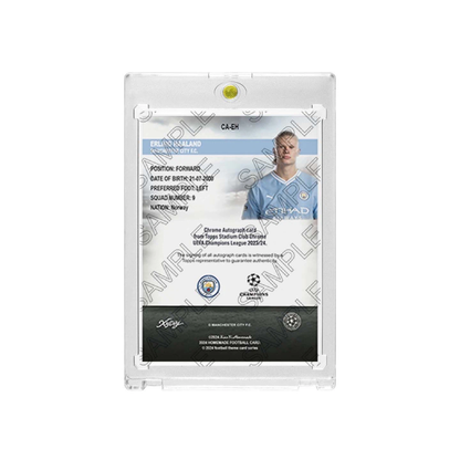 Erling Haaland RC Facsimile Signature Football Card Fan Made, With Magnetic Protective Card Case
