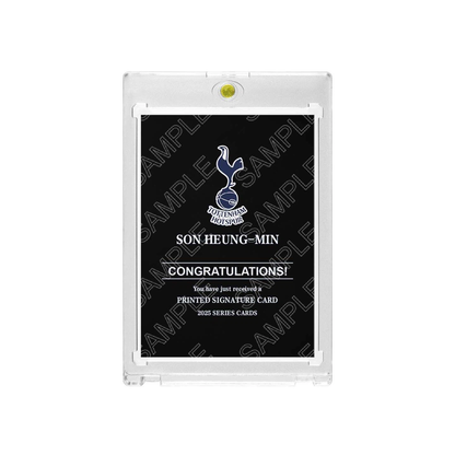 Son Heung‑Min Tottenham Hotspur Topps Black Edge Edition Printed‑Signature Collectible Card, Numbered 15/99, Fan‑Made Card with Magnetic One‑Touch Holder