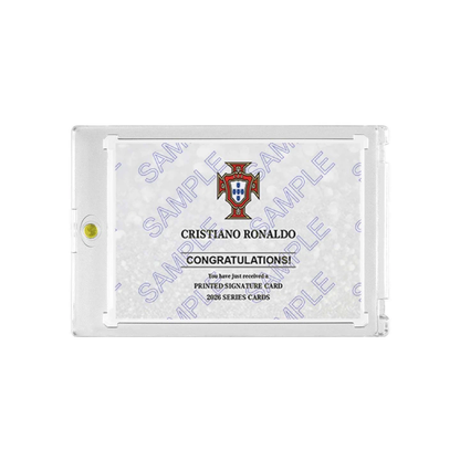 Cristiano Ronaldo Portugal National Treasures Colossal Jersey‑Style Collectible Card, Fan‑Made Card with Magnetic One‑Touch Holder