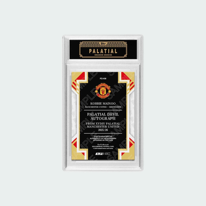 Kobbie Mainoo Man Utd Palatial 1/1 Printed Signature Slab Card