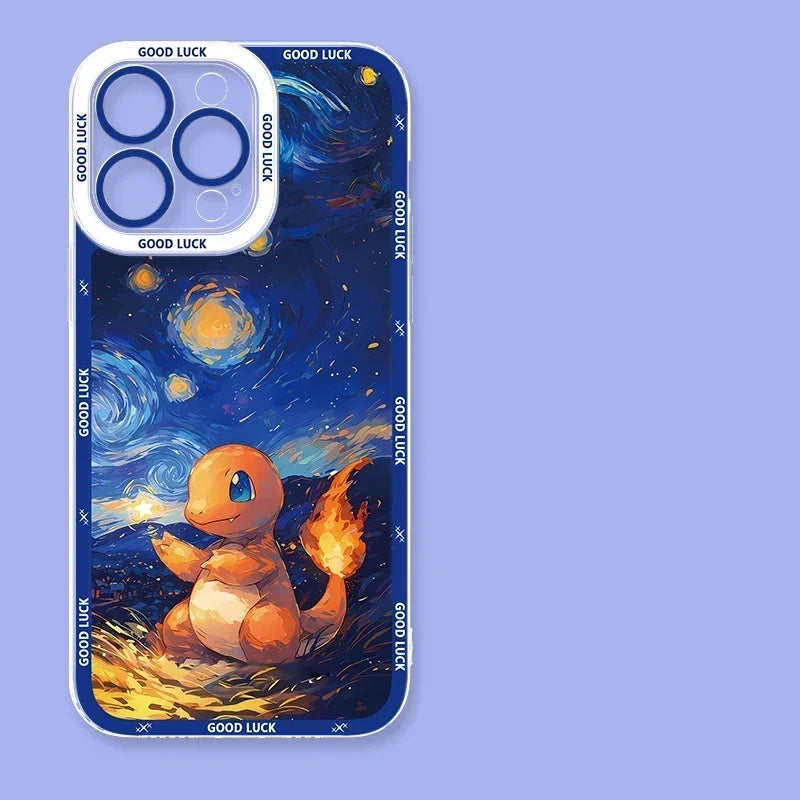 Pokémon Starry Sky Oil Painting Phone Case For iPhone