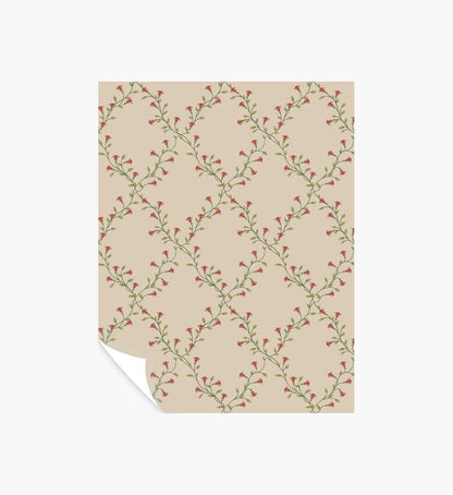 Bellflower Wallpaper Sample - Beige