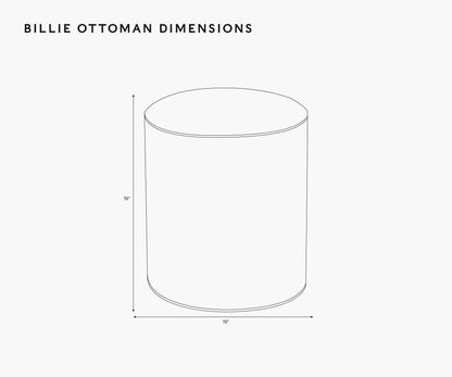 Billie Ottoman - Ditsy Dahlia Burgundy